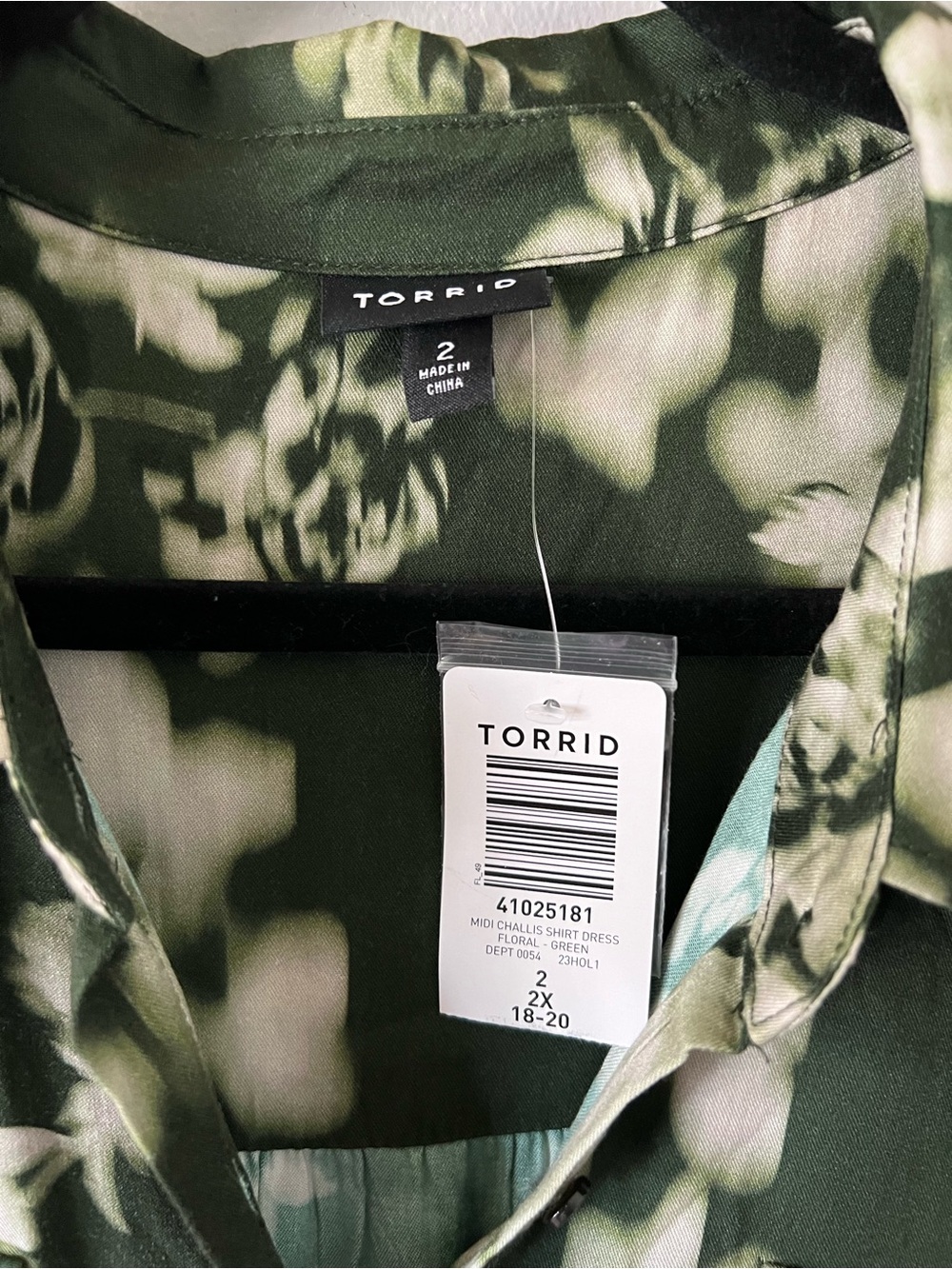 Torrid Midi Challis Shirt Dress - Picture 4 of 8